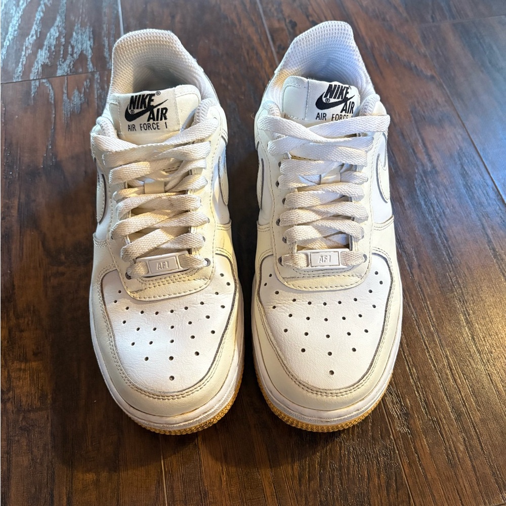 Nike Air Force 1 White & Cream Sneakers
